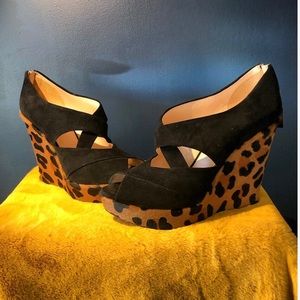 PRADA WEDGES Leopard Print